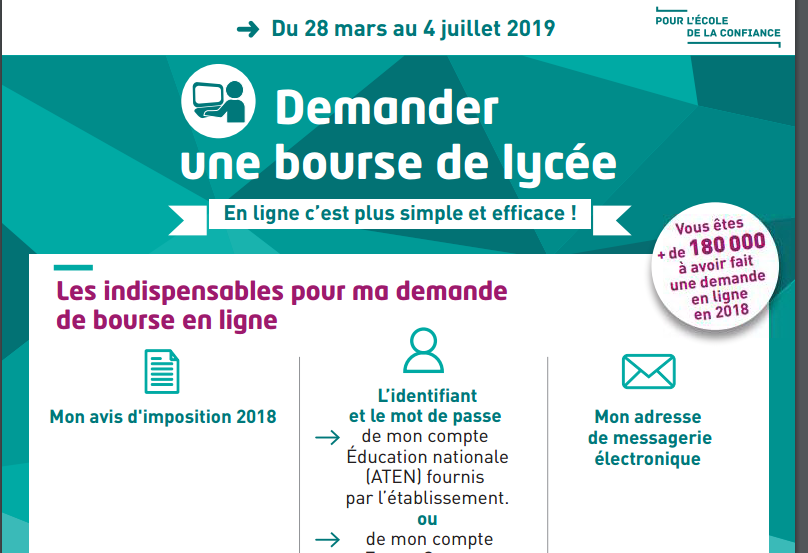 Campagne des bourses pour les lycées